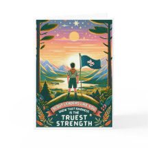 Obrigado, Kind Scout Leader! Cartões de agradecime