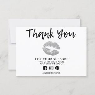 Obrigado Lábios Luminosos Inserção de Mídia