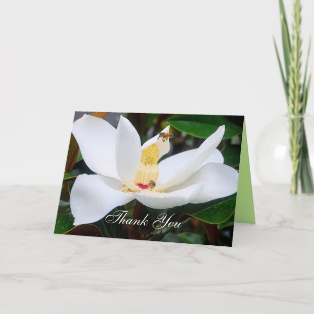Obrigado Magnolia e Cartão das Abelhas de Mel (Frente)