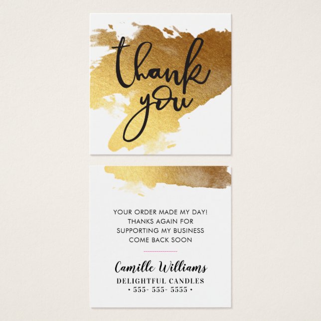 OBRIGADO, MARQUE a inscrição manual com o simples  (Frente & Verso)