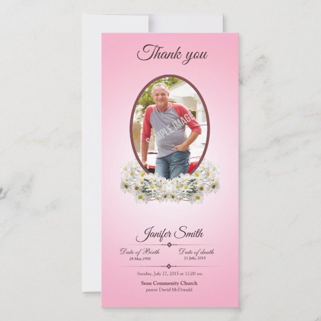 Obrigado memorável você cartão com fotos (Frente)