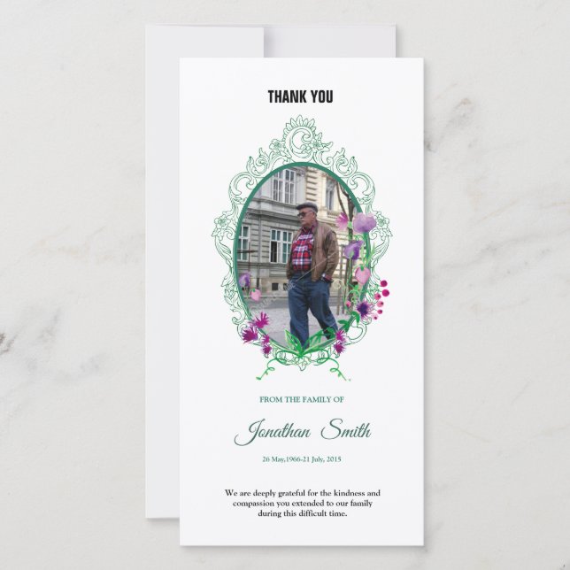 Obrigado memorável você cartão com fotos (Frente)