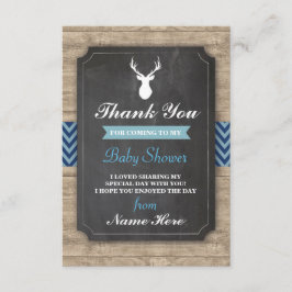 Obrigado menino azul dos cartões do veado do chá