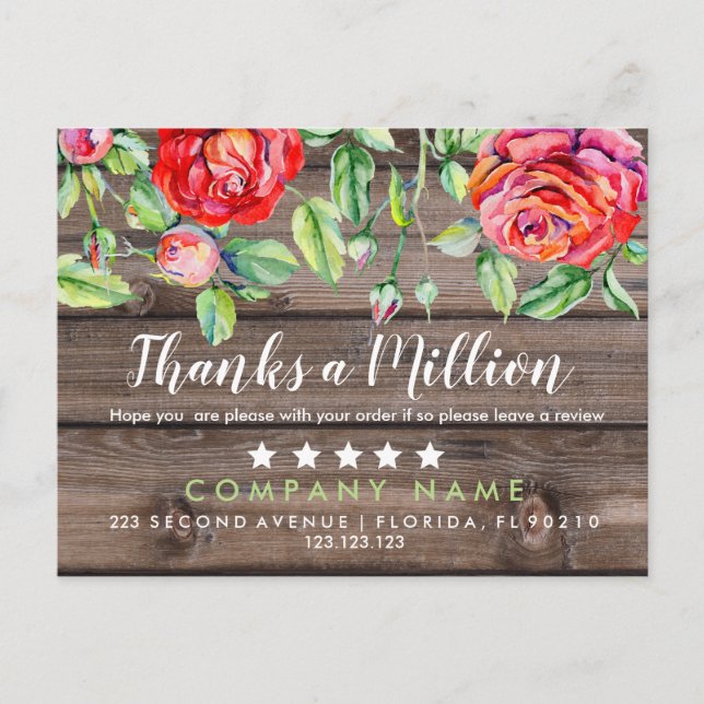 Obrigado Milhão De Empresas De Cartões De Compra O (Frente)