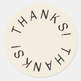 Obrigado mínimo que você coloca no adesivo o vende