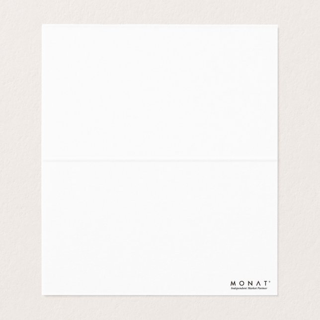 Obrigado Monat Cartão de visita (Interior Desdobrado)