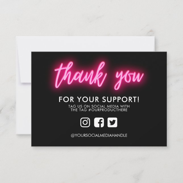 Obrigado Neon Custom Media Insert (Frente)