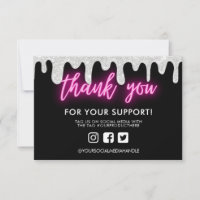 Obrigado Neon Glitter Drill Custom Media Insert