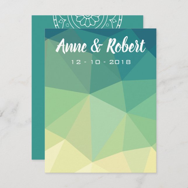 Obrigado, nota de cartão verde amarelo. (Frente/Verso)