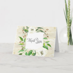 Obrigado Notas Bridal Casamento Boho Leaf Wooden