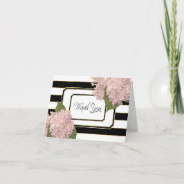 Obrigado Notas Hydrangeas Floral Art Deco Strike