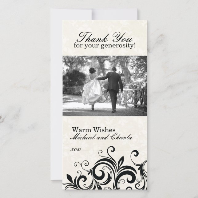 Obrigado o cartão com fotos (4x8) (Frente)