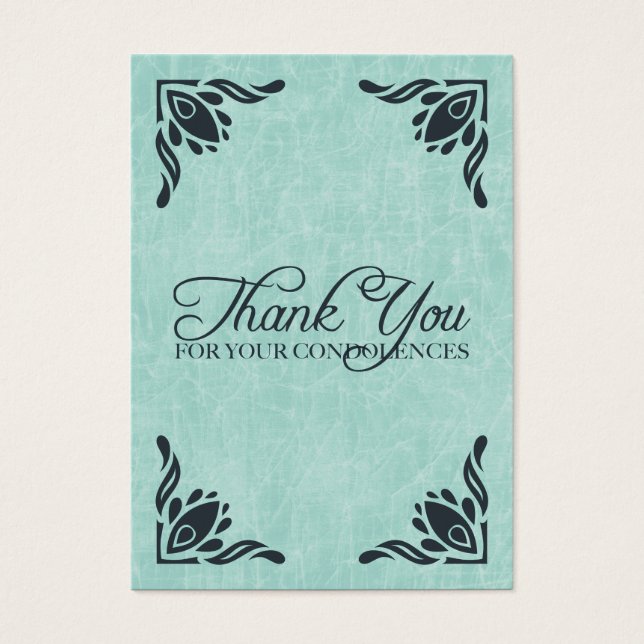 obrigado-o pelas suas condolências (Frente)