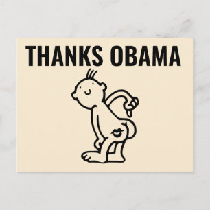 OBRIGADO OBAMA Cartões Postais Engraçados