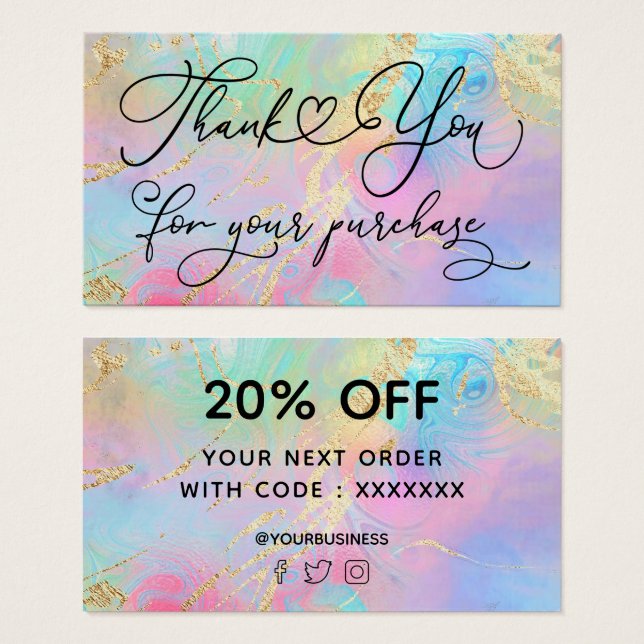 obrigado para a sua bolsa de fluido de compra (Frente & Verso)