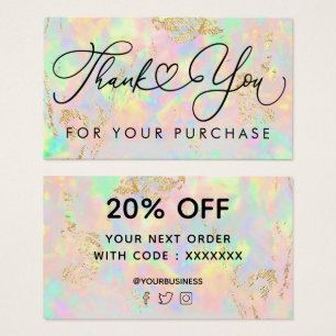 obrigado para a sua opal iridescente falso de comp