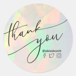 obrigado para limpar o adesivo redondo clássico op