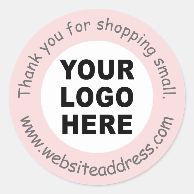 Obrigado para pequenas empresas, seu adesivo redon (Frente)