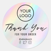 obrigado pastel seu adesivo redondo clássico