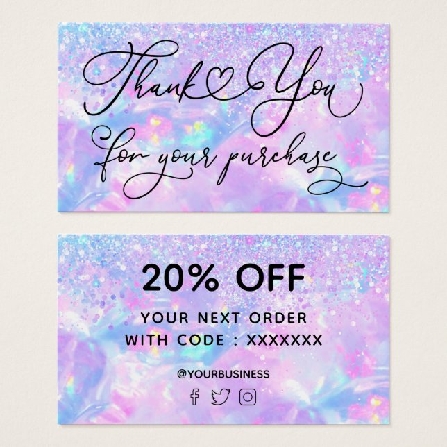 obrigado pela compra opala brilho falso (Frente & Verso)