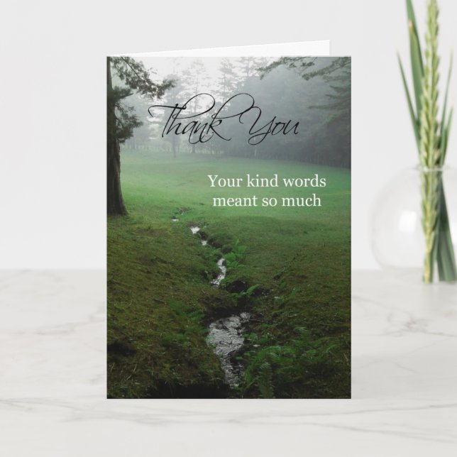 Obrigado Pela Expressão Do Cartão de condolências (Frente)