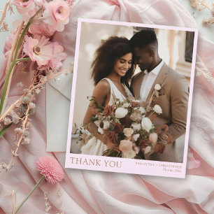 Obrigado pela Foto de Casamento Rosa e Dourado Eco