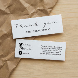 Obrigado pela ordem do cliente, placa de inserção 