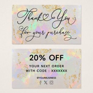 obrigado pela sua compra opala branca