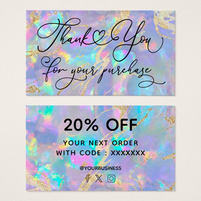 obrigado pela sua compra opala roxa (Frente & Verso)