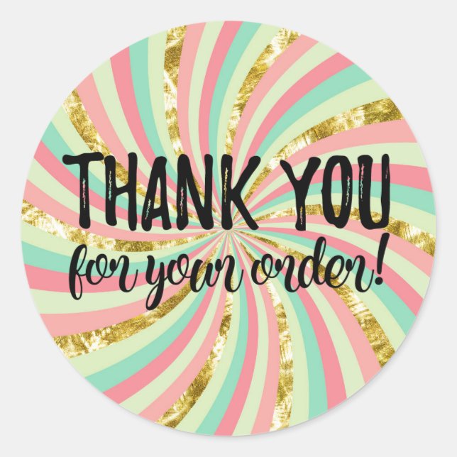 Obrigado pela sua etiqueta de pedido (Frente)