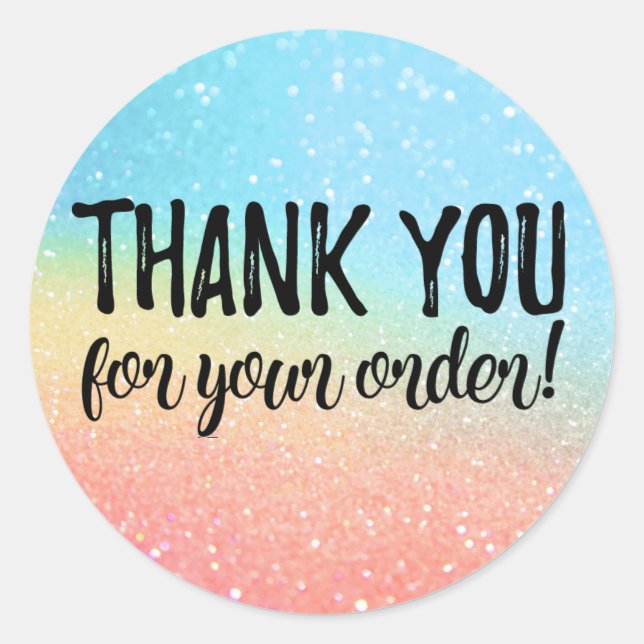 Obrigado pela sua etiqueta de pedido (Frente)