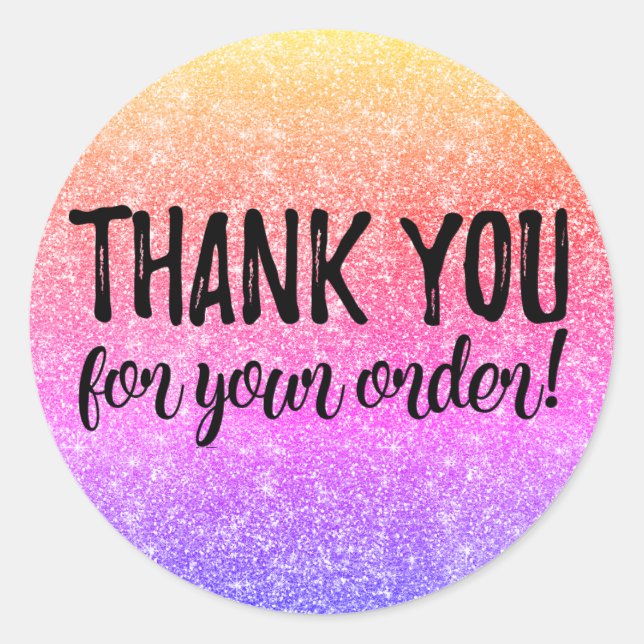 Obrigado pela sua etiqueta de pedido (Frente)