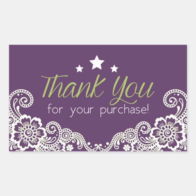 Obrigado pelo adesivo de compra (Frente)