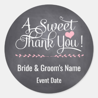 Obrigado pelo adesivo para casamentos e chás