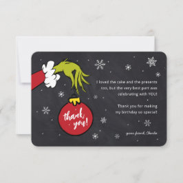 Obrigado pelo Aniversário Grinch Quadro Negro