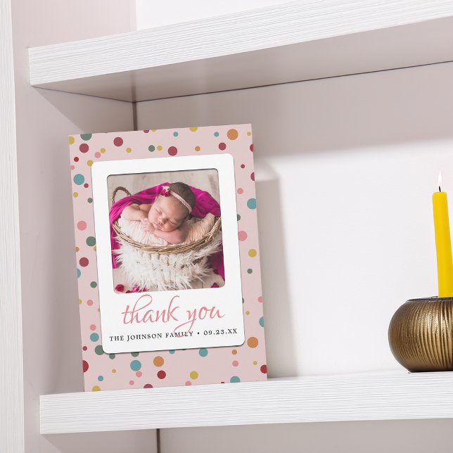 Obrigado pelo Anúncio de Nascimento no Chá de Bebê (Photo Baby Shower Birth Announcement Thank You)
