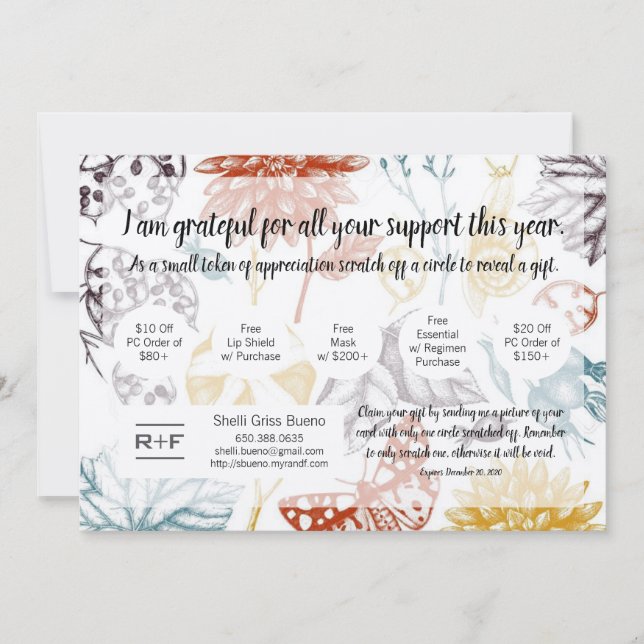 Obrigado pelo cartão de cupom (Frente)