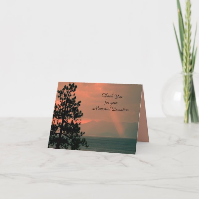 Obrigado Pelo Cartão De Nota De Doação, Feixe Leve (Frente)