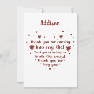 Obrigado pelo cartão de sorriso fazer me