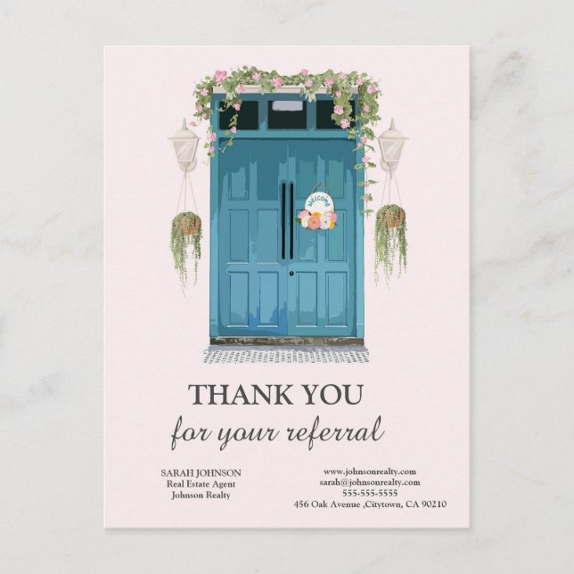 Obrigado pelo Cartão Postal de Imóveis de Referênc (Frente)