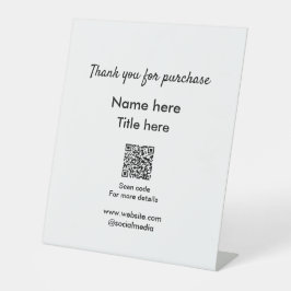 Obrigado pelo nome de compra aqui digitalizar QR
