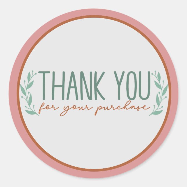 Obrigado pelo seu adesivo de compras (Frente)