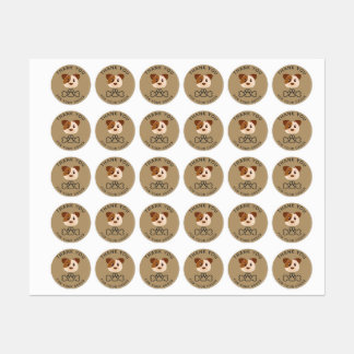 Obrigado pelo seu pedido, adesivo de cachorrinho.