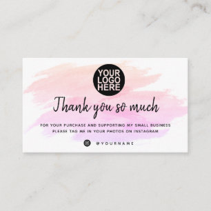 Obrigado Pelo Seu Pedido De Cartões Modelo Small B