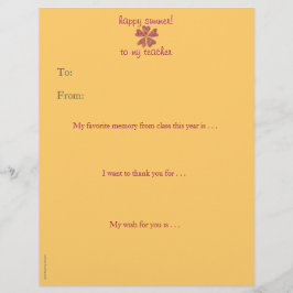 Obrigado personalizado de professor no final do an