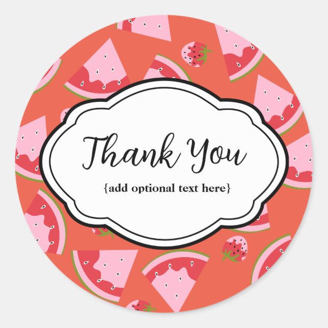 Obrigado Personalizável Etiqueta de Etiqueta de Ad (Frente)