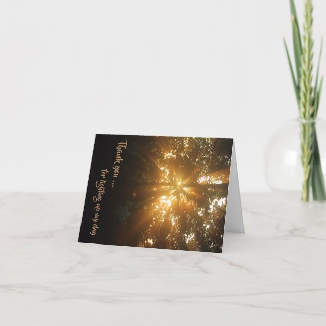 "Obrigado... por acender os cartões do meu dia" (Frente)