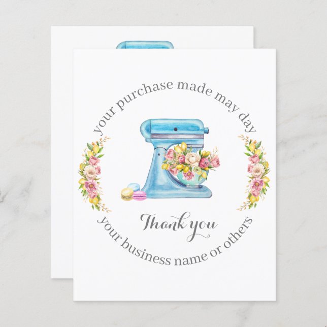 Obrigado Por Apoiar O Meu Pequeno Cartão de visita (Frente/Verso)