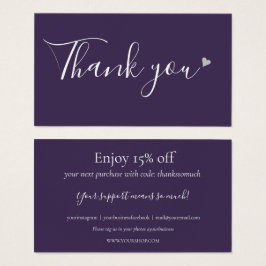 Obrigado Por Comprar Cartão De Desconto Roxo