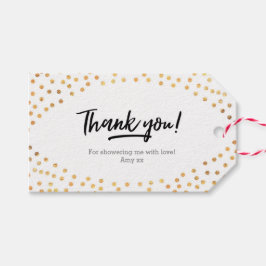 Obrigado por etiquetas | Favorecer marcas | Dourad